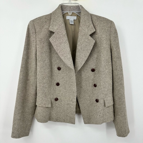 Barneys New York Jackets & Blazers - Barney’s Wool Blazer Jacket Womens 6 Tan Khaki Double Breasted